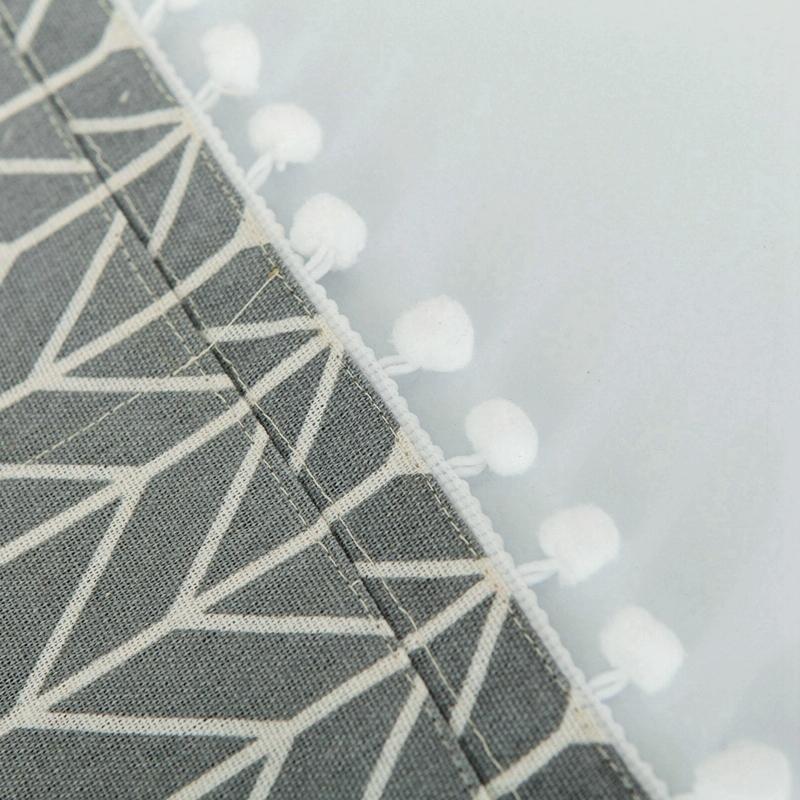 Universal Cotton Linen Microwave Dust Cover - Black Triangle