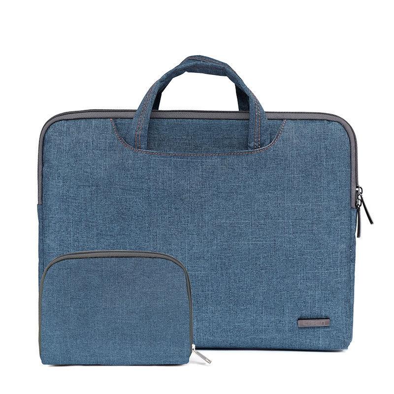 15.6 Inch Simple Business Laptop Bag With Liner - Ls-116 - Snowflake Nylon Light Blue