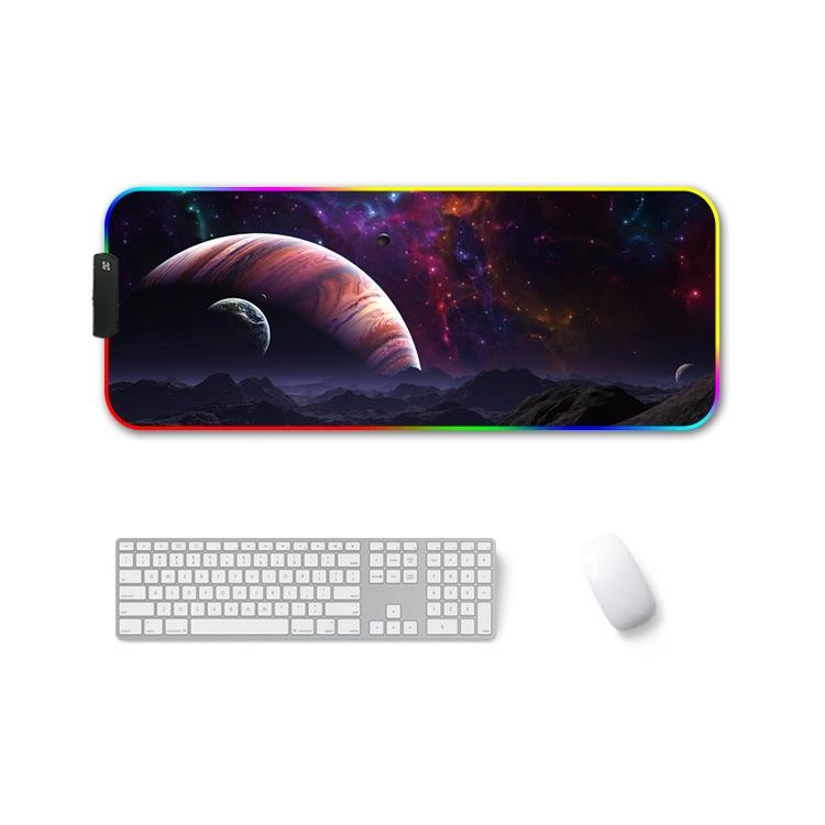 Rgb Non Slip Mouse Pad With Thermal Transfer - Glasses Cat
