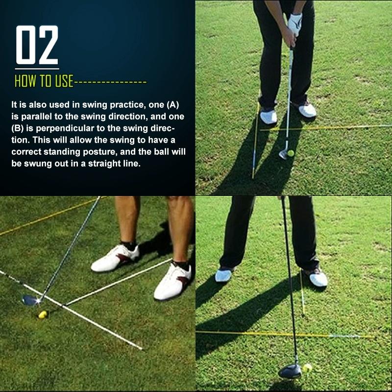 2-pack Golf Alignment Sticks for Accurate Ball Direction - Red Fiberglass - Yellow With Package