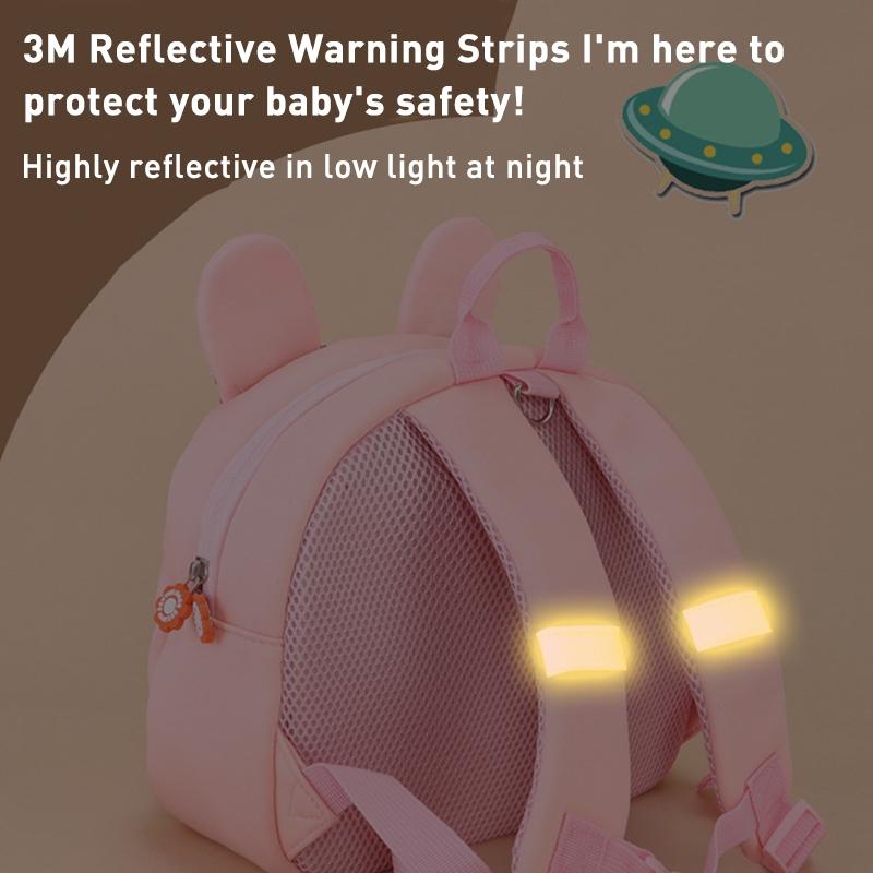 Kids' Anti-lost School Bag - Secure & Stylish - Pink Cat Medium