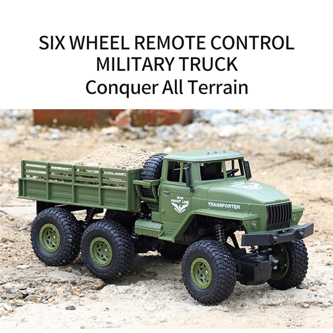 2.4ghz 4ch Remote Control Dongfeng 7 Six-wheeled Armor Truck Toy - Green