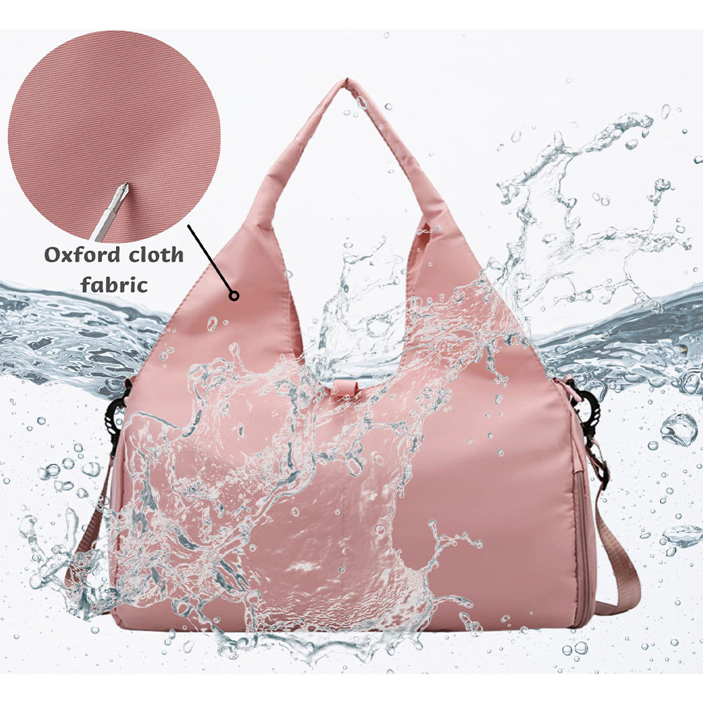 Vibe Geeks Large Capacity Dry and Wet Separation Wear-resistant Sports Fitness Storage Bag - Pink