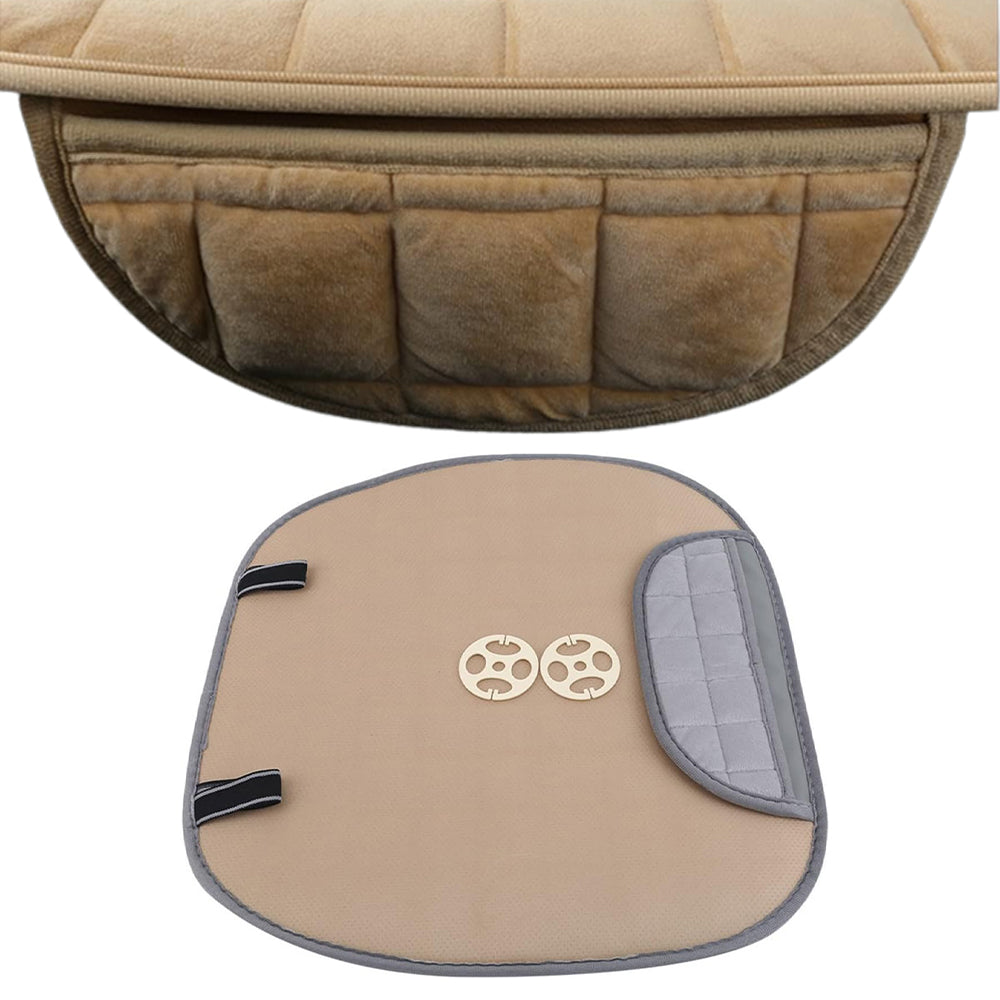 Vibe Geeks Auto Front Seat Winter-proof Cover for Comfort and Protection - Coffee