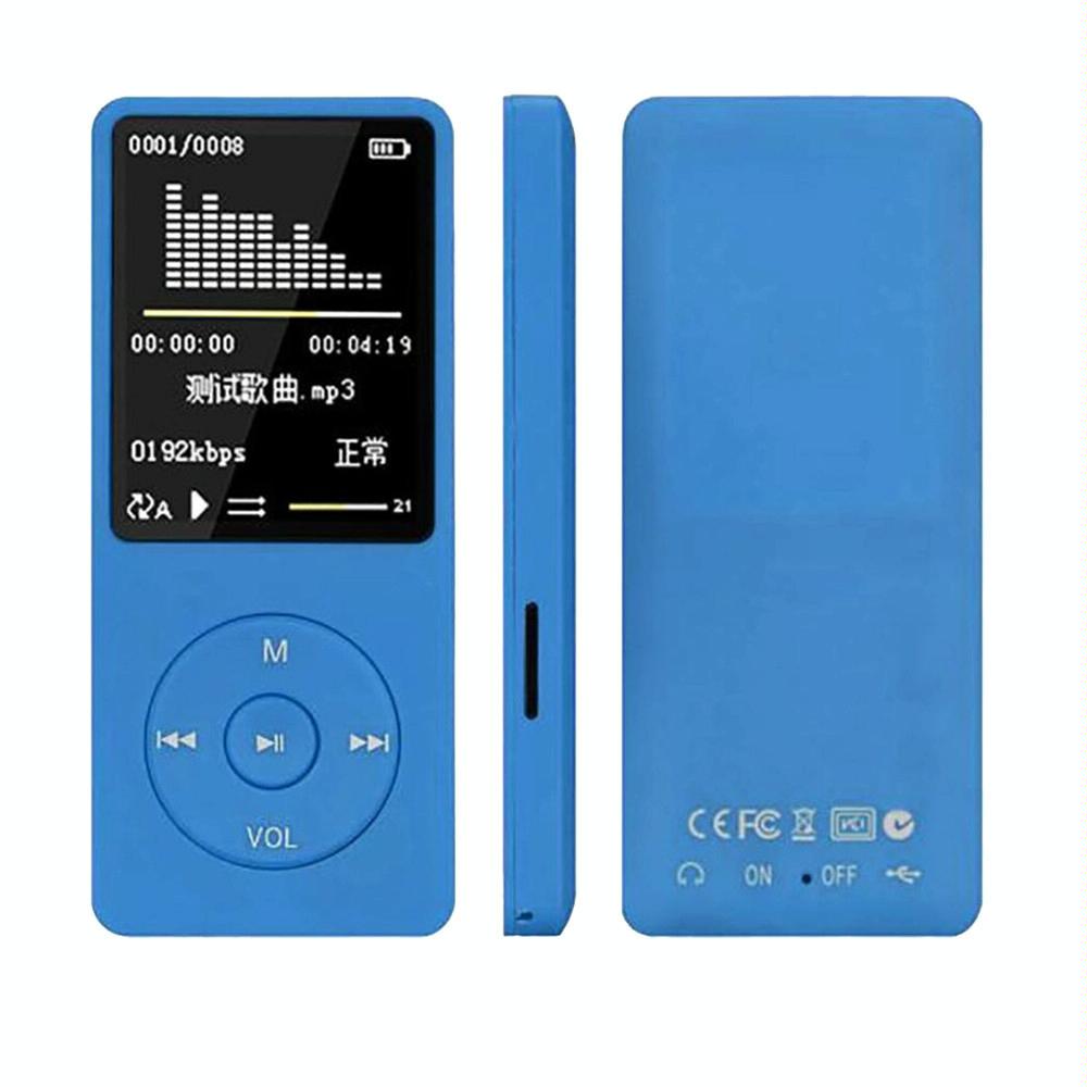 Portable Lcd Fm Radio Mp3 Mp4 Player 4Gb Memory Black - Light Blue 4Gb