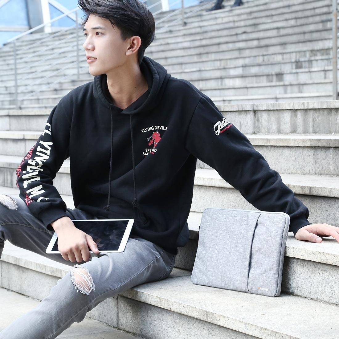 13 Inch Laptop Sleeve Case with Zipper for Macbook Samsung Sony Dell Alienware Chuwi Asus Hp - Grey