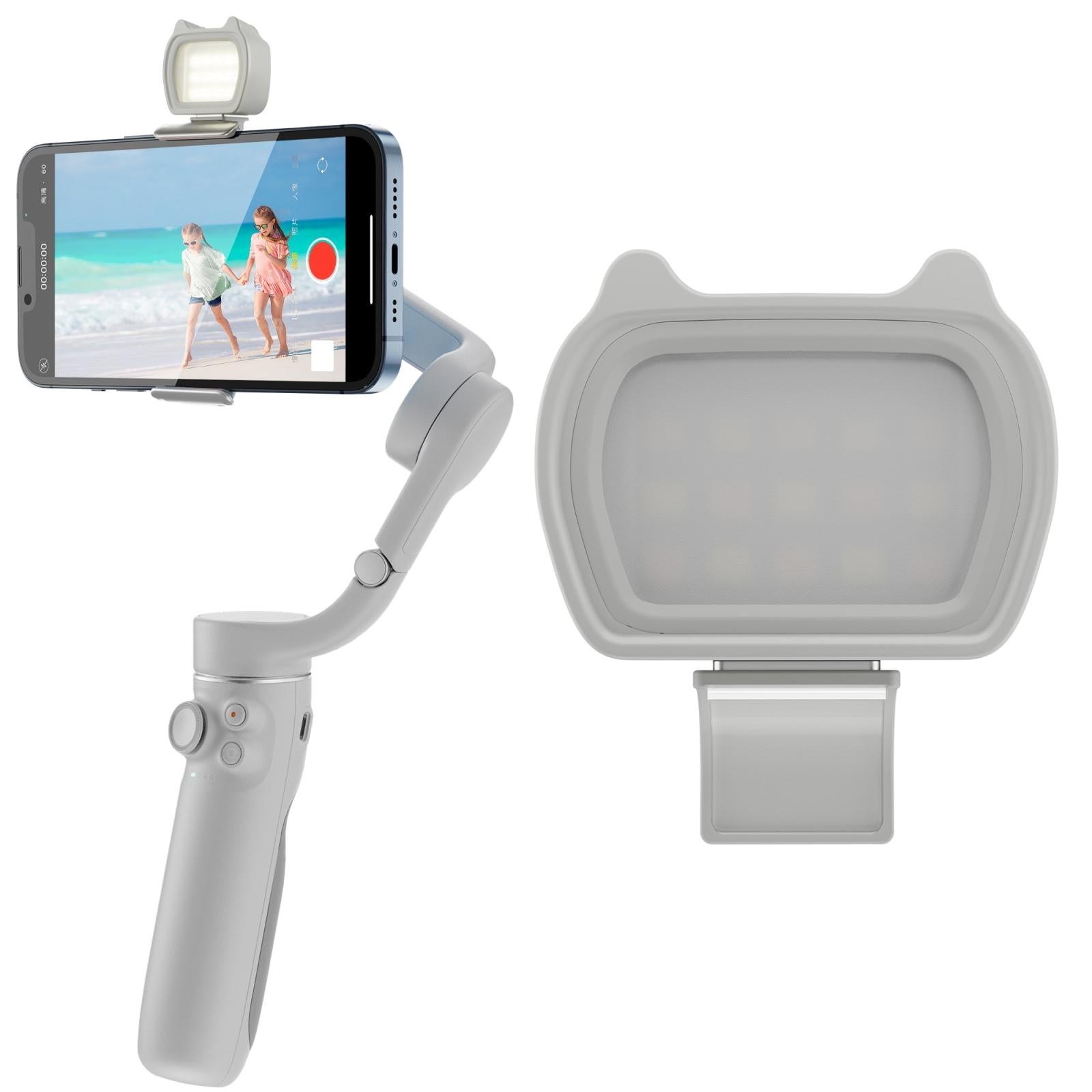 Universal Cat Ears Magnetic Fill Light for Dji Om Series - Multi Functional Beauty Selfie Light