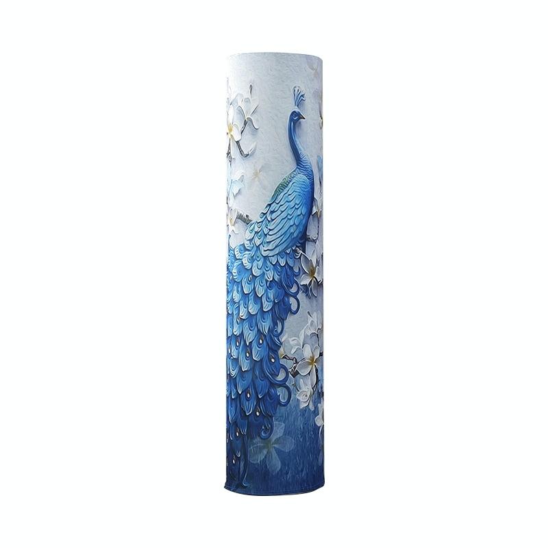 185 x 40 Cm Elastic Cloth Cabinet Air Conditioner Dust Cover - Peacock