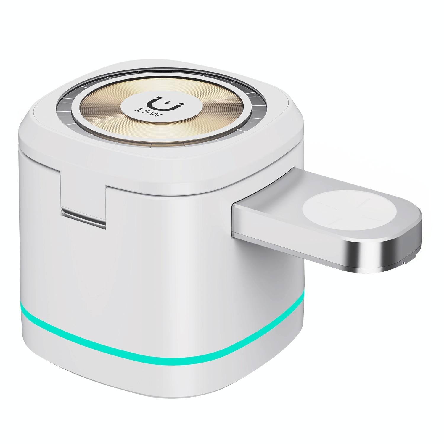 15W 3 In 1 Magnetic Wireless Charger - Grey