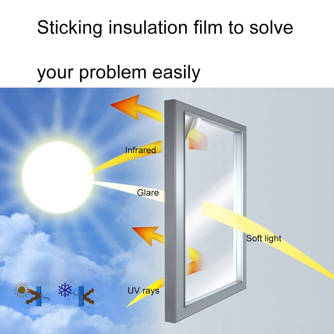 100cm x 1m Uv Reflective one Way Privacy Window Film Sticker - Gold