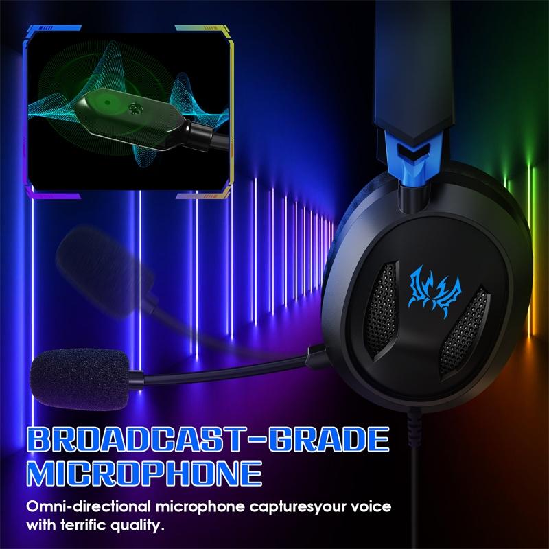 Omni Mic Gaming Headset 1.7M Cable Black+Blue - Black Blue
