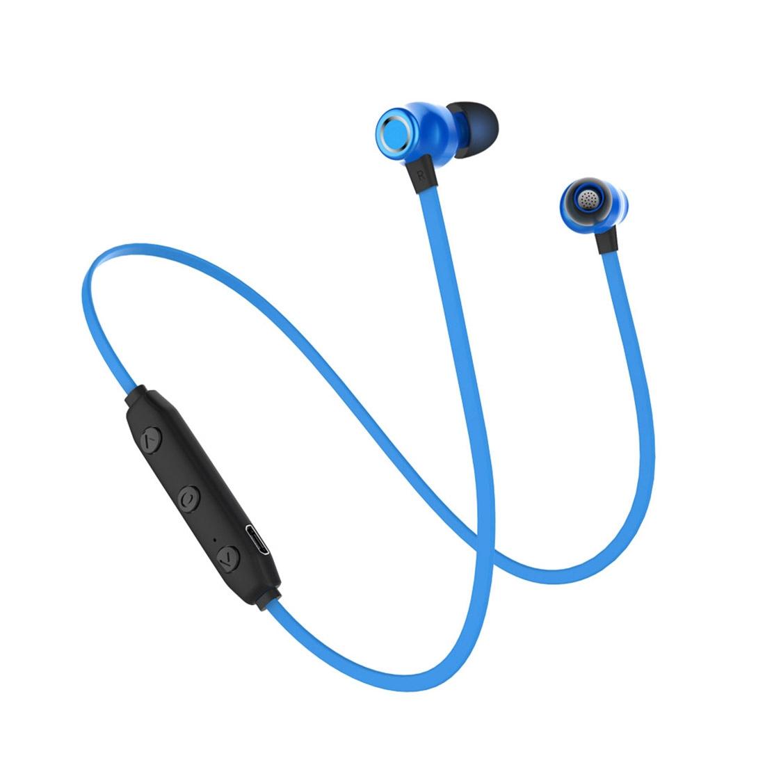 Waterproof X5 Sports Bluetooth Earbuds with Magnetic Design - Blue