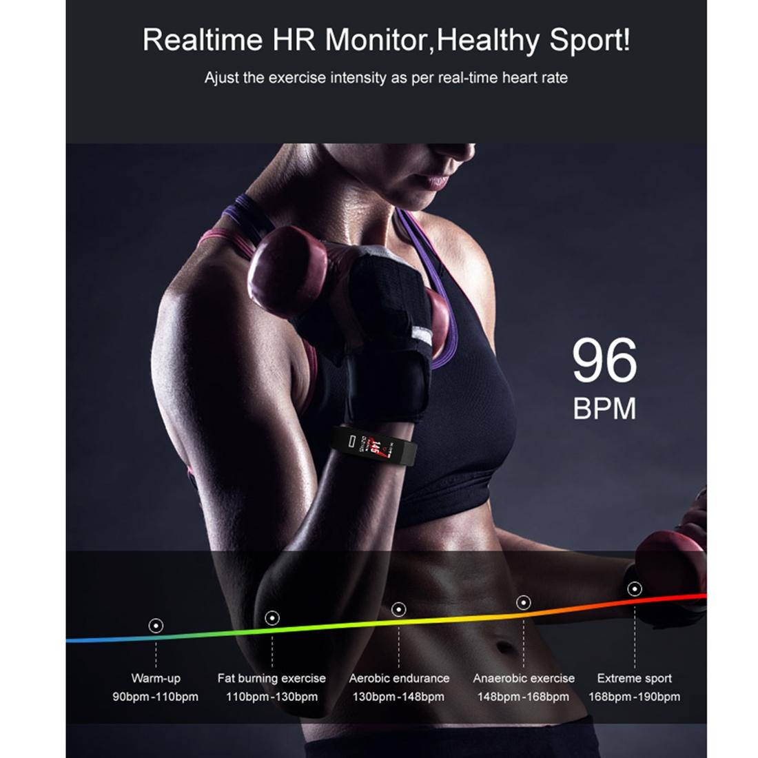 Fitness Tracker With Heart Rate Monitor - Tft Display - Blue