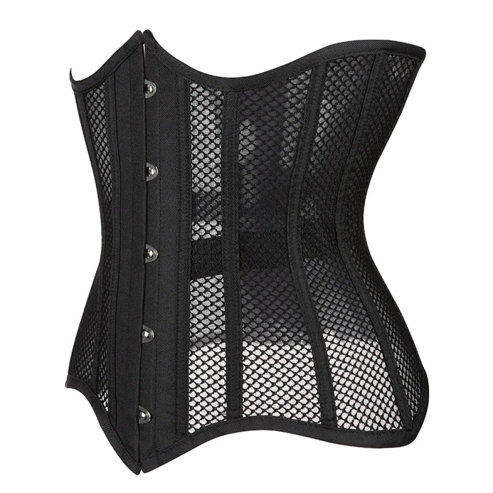 16 Steel Boned Mesh Underbust Corset For Women Hourglass Body Shaper - Xxxl