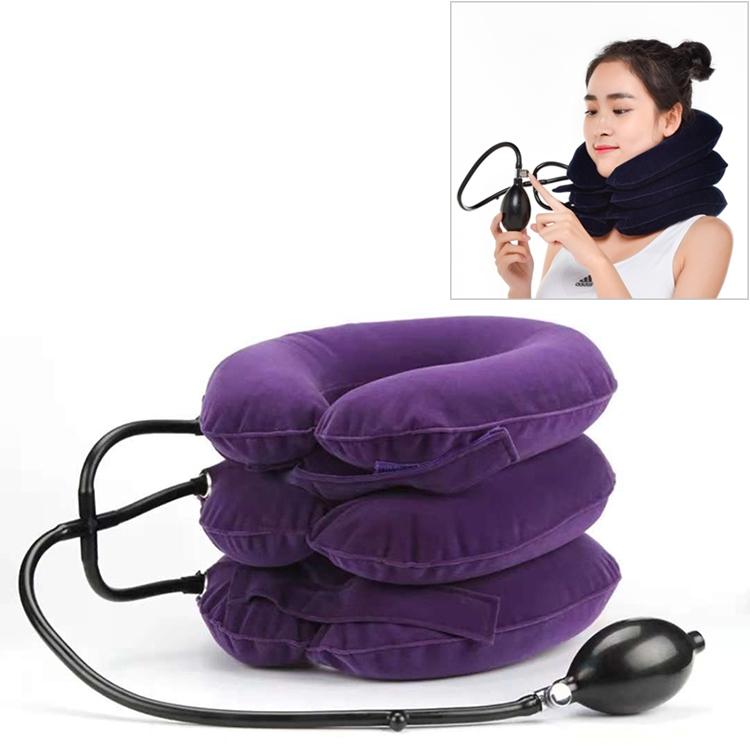 Full Cashmere Cervical Traction Instrument Neck Massage & Support - Purple
