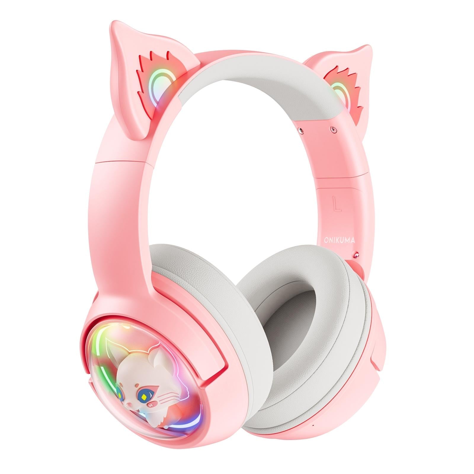 Wireless Cat Ear Bluetooth Headset Usb-C - Beige