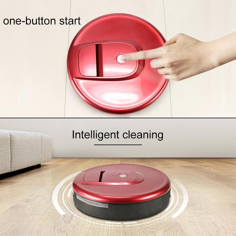 Smart Household Sweeping Robot - Efficient Cleaning - Red