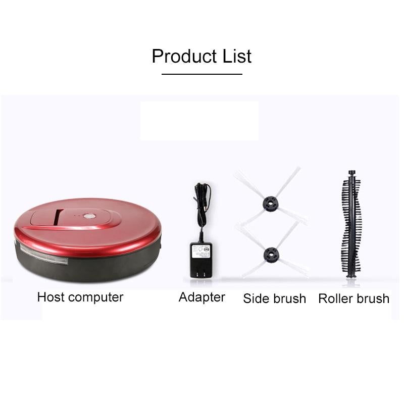 Smart Household Sweeping Robot - Efficient Cleaning - Red