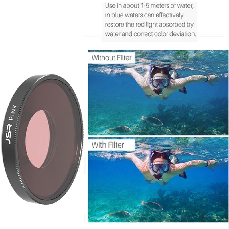 Underwater Lens Filter for Dji Action 3 - Diving - Red