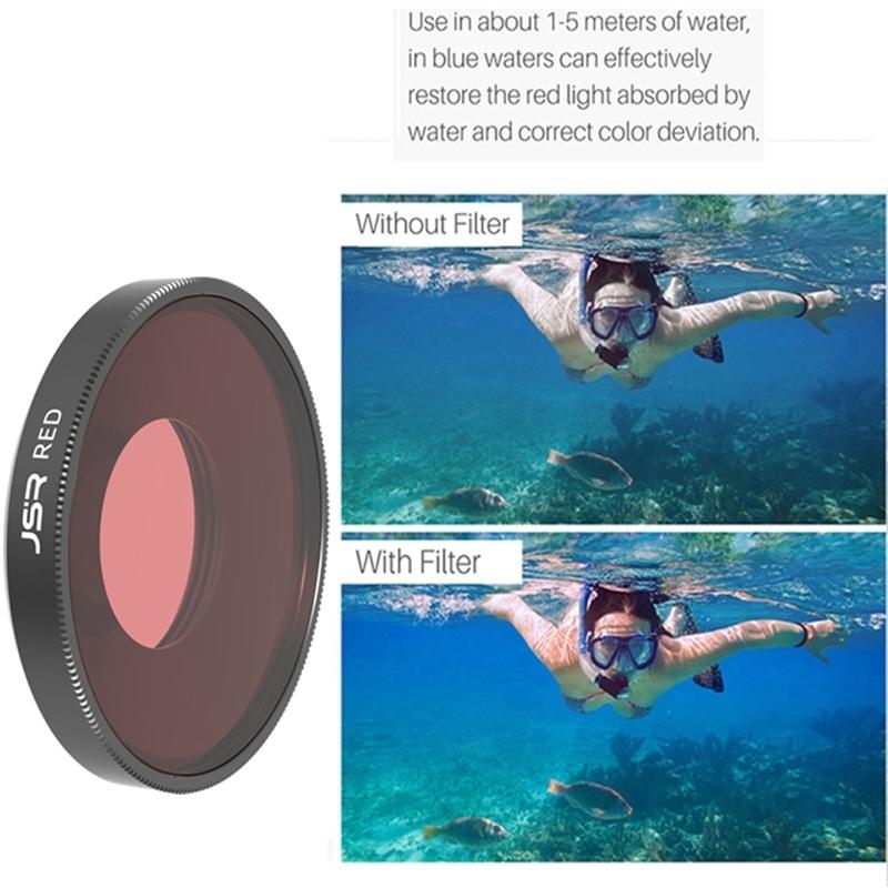 Underwater Lens Filter for Dji Action 3 - Diving - Red