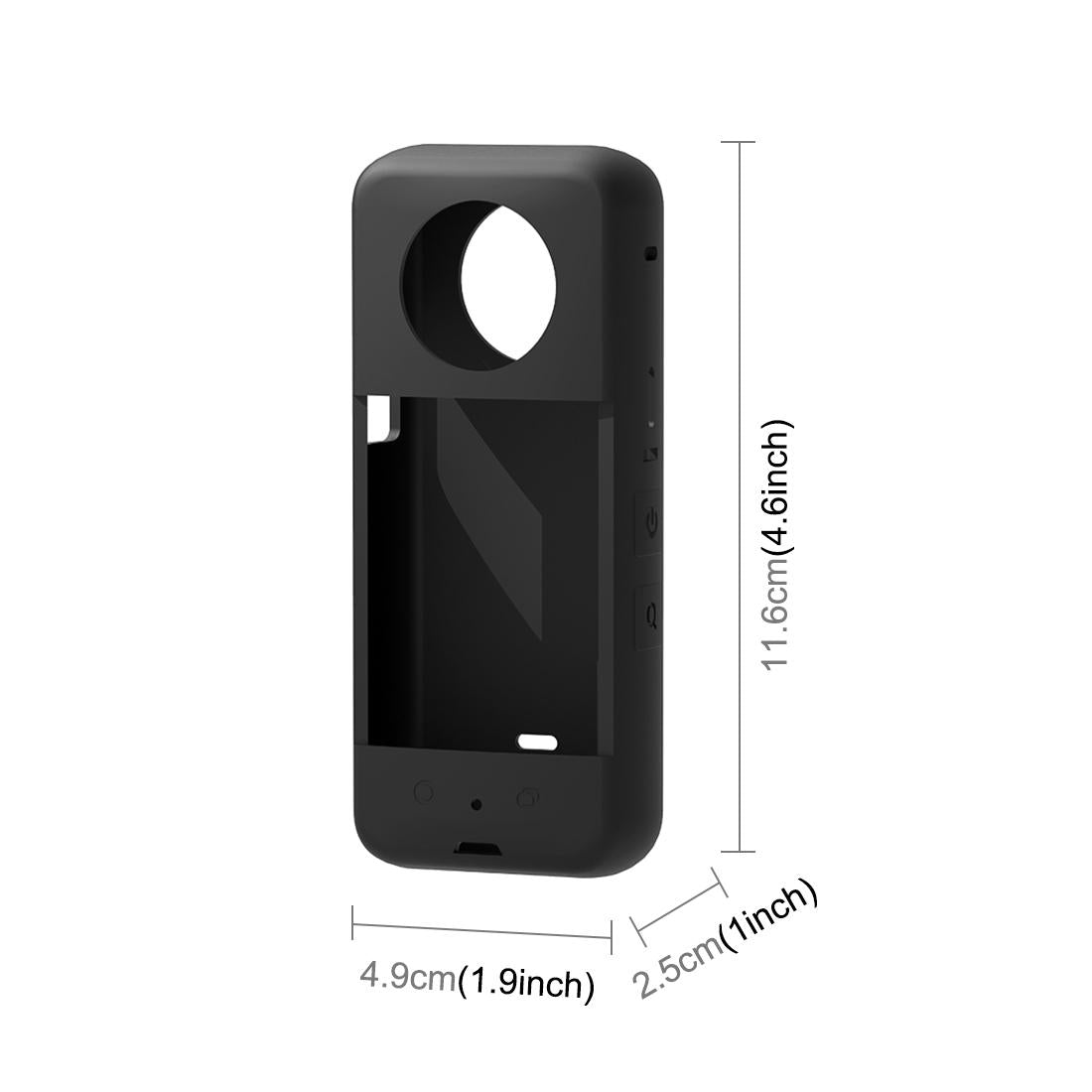 Silicone Protective Case with Lens Cover for Insta360 X3 - Red