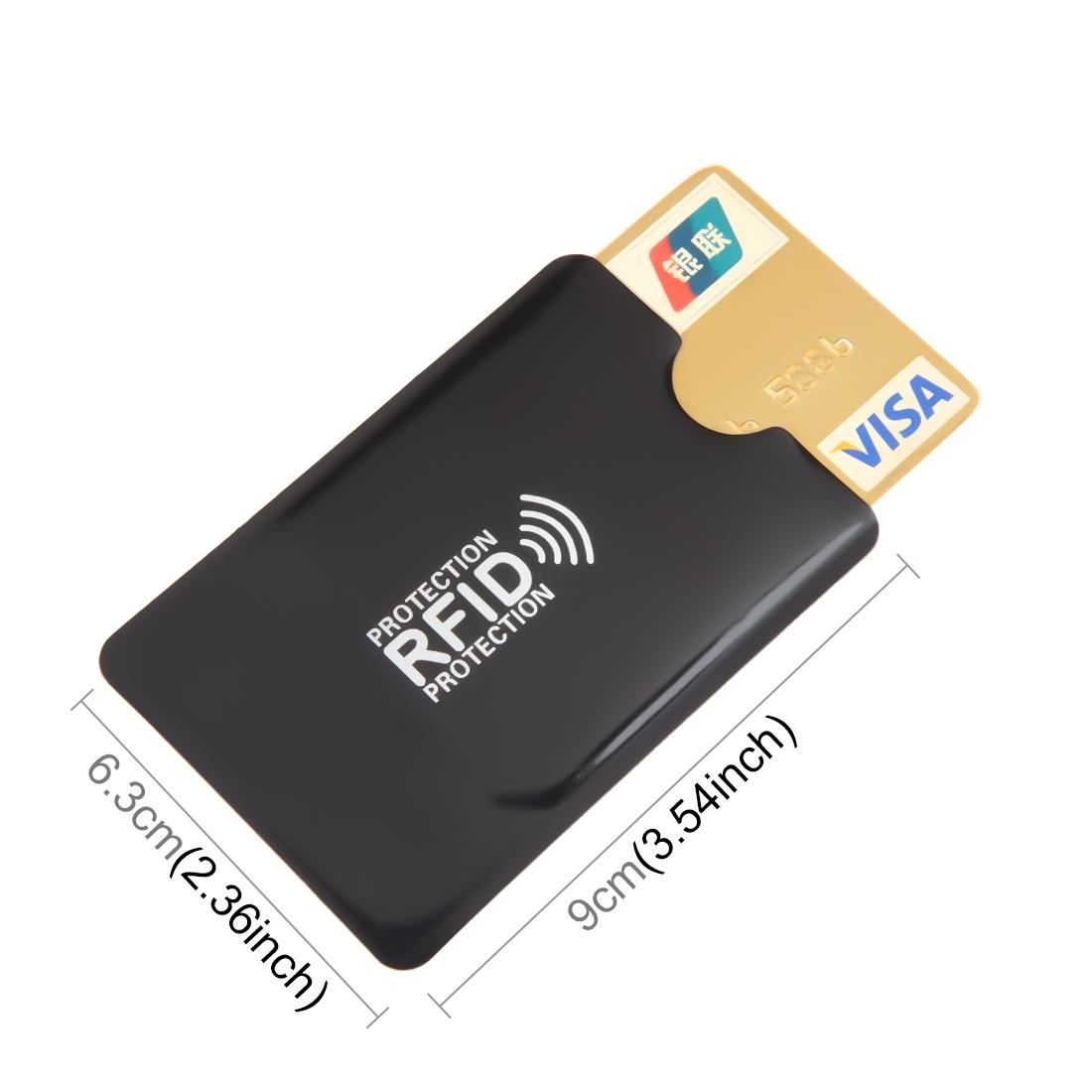 100-piece Rfid Blocking Card Holder - 9x6.3cm Aluminum Foil - Red