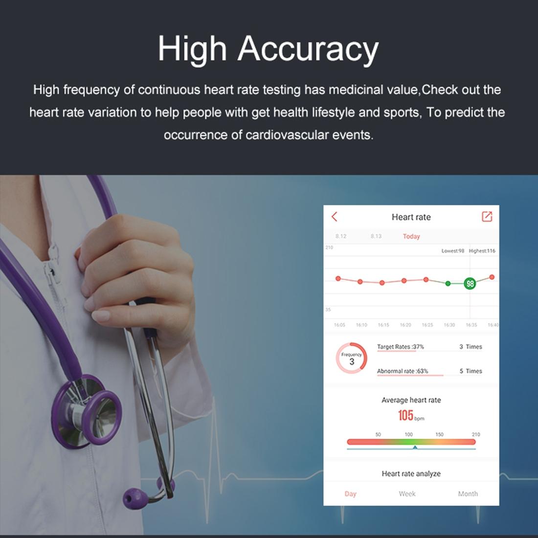 Waterproof Oled Fitness Tracker - Ip67 - Red