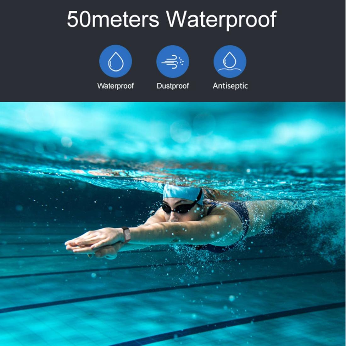 Waterproof Oled Fitness Tracker - Ip67 - Red