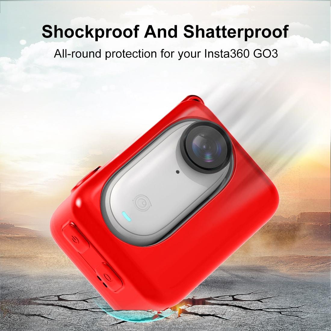 Silicone Charging Case for Insta360 Go 3 Camera - Red