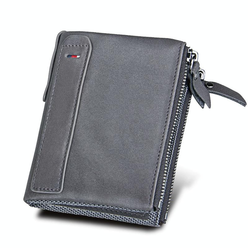 Men Leather Rfid Blocking Card Holder Wallet - 12.1x9.4x2.7cm - Ccb1085R