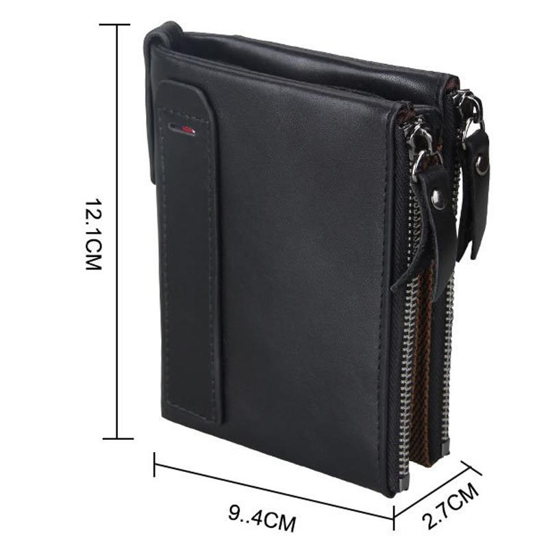 Men Leather Rfid Blocking Card Holder Wallet - 12.1x9.4x2.7cm - Ccb1085R