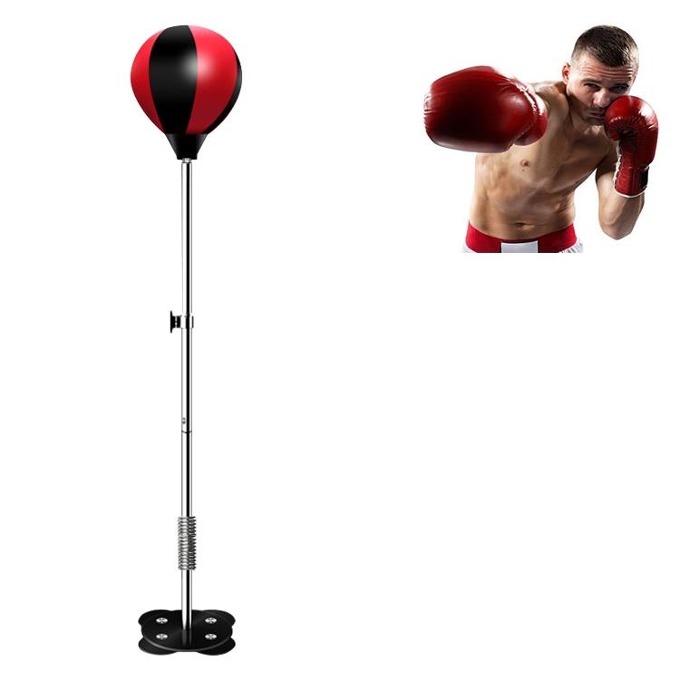 Adjustable Vertical Leather Speed Ball For Family Fitness - Red