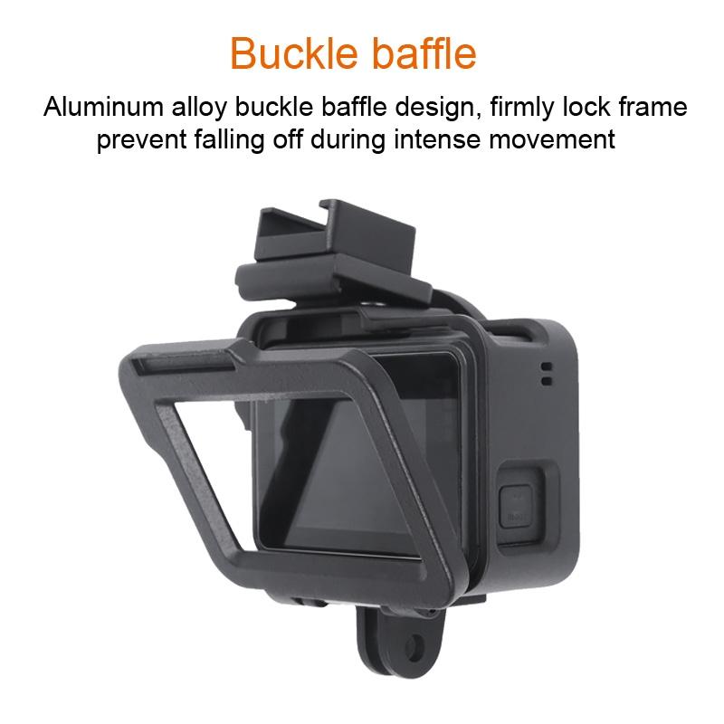 Aluminum Protective Cage with Insurance Frame and 52mm Uv Lens for Gopro Hero7 / 6 / 5 - Red