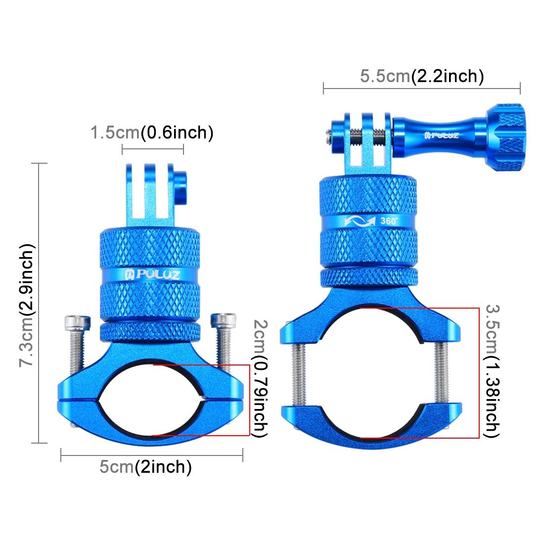 Universal Bike Handlebar Mount for Action Cameras - 360 Degree Rotation - Pu223R