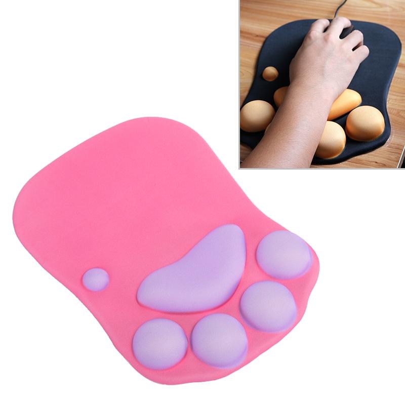 Soft Non Slip Cat Claw Mouse Pad - Rose Red