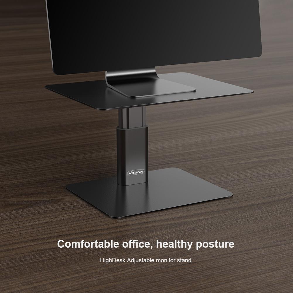 Black Adjustable Desk Stand for Laptop and Monitor - Eda0011511S