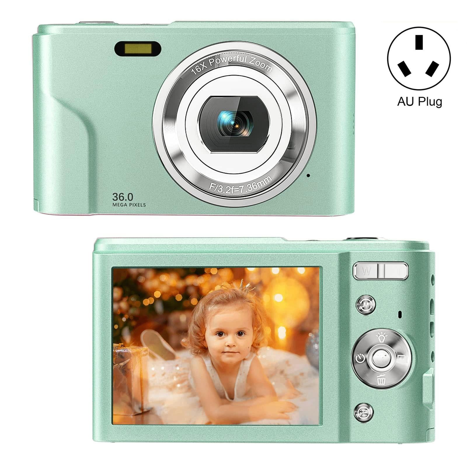36mp 2.7k Full Hd Digital Camera with 16x Zoom for Children - 2.4 Inch Screen - Silver