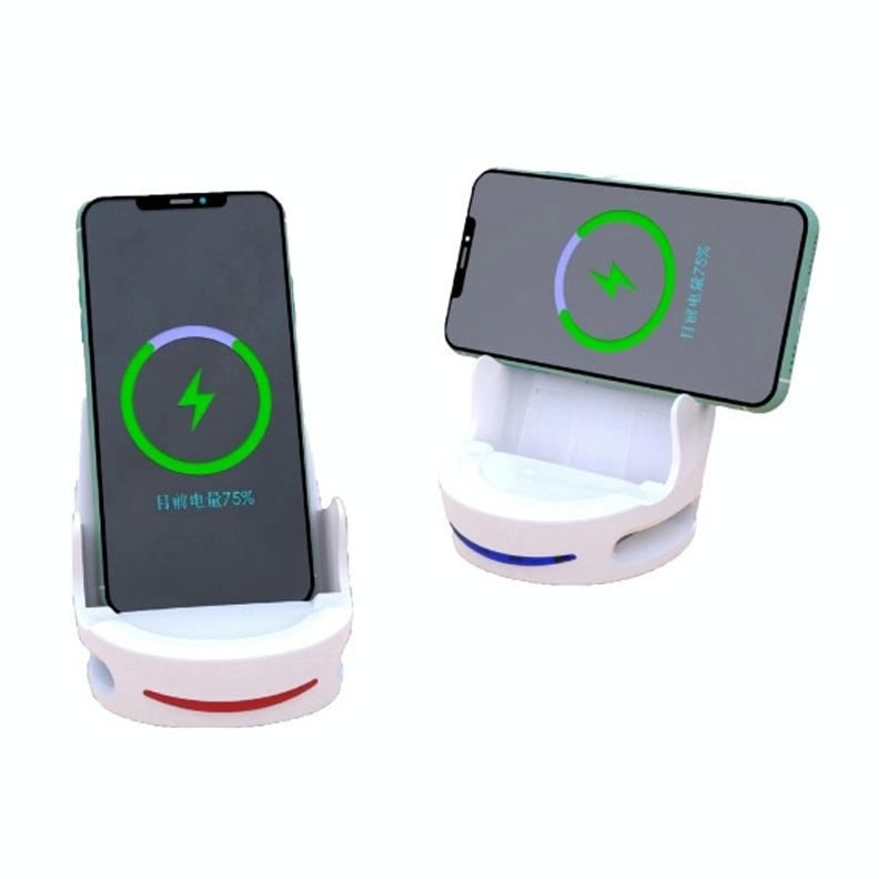 15W Magnetic Wireless Charger Stand For Sofa Phone - White