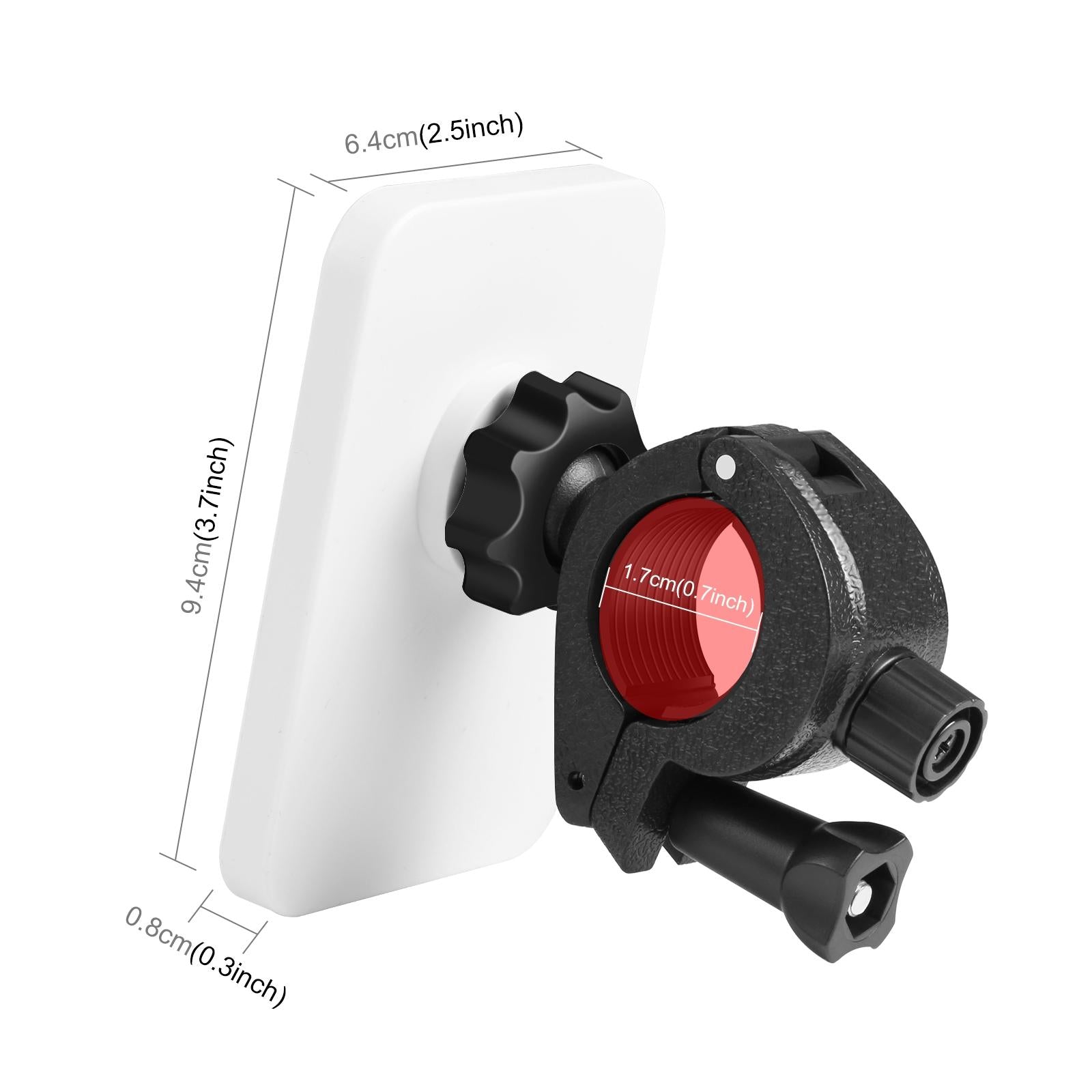 15W Magnetic Wireless Charger With Vlogging Phone Clamp - White