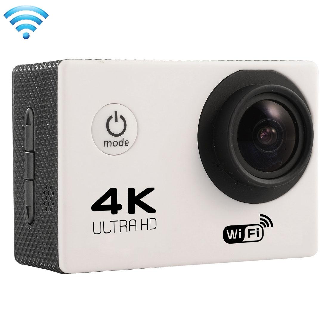 170 Degree Wide Angle Wifi Action Camera with Waterproof Case - Supports 64gb Micro Sd - White