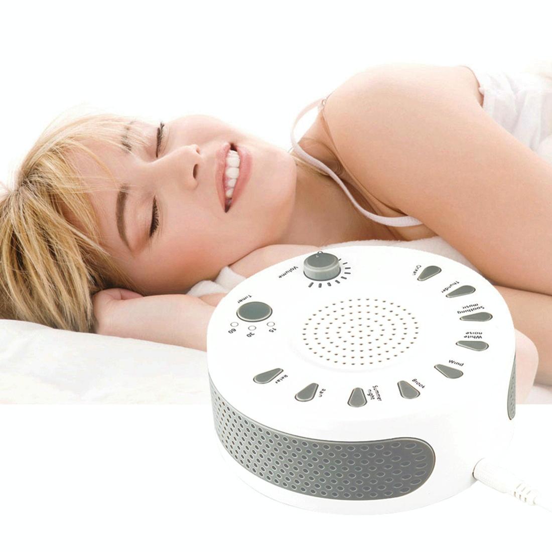 Sleep Sound Machine 9 Timed Music Options White