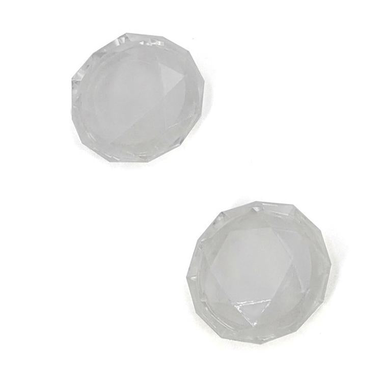 2 Pcs Diamond Texture Games Grip Caps for Ps5 - Clear White