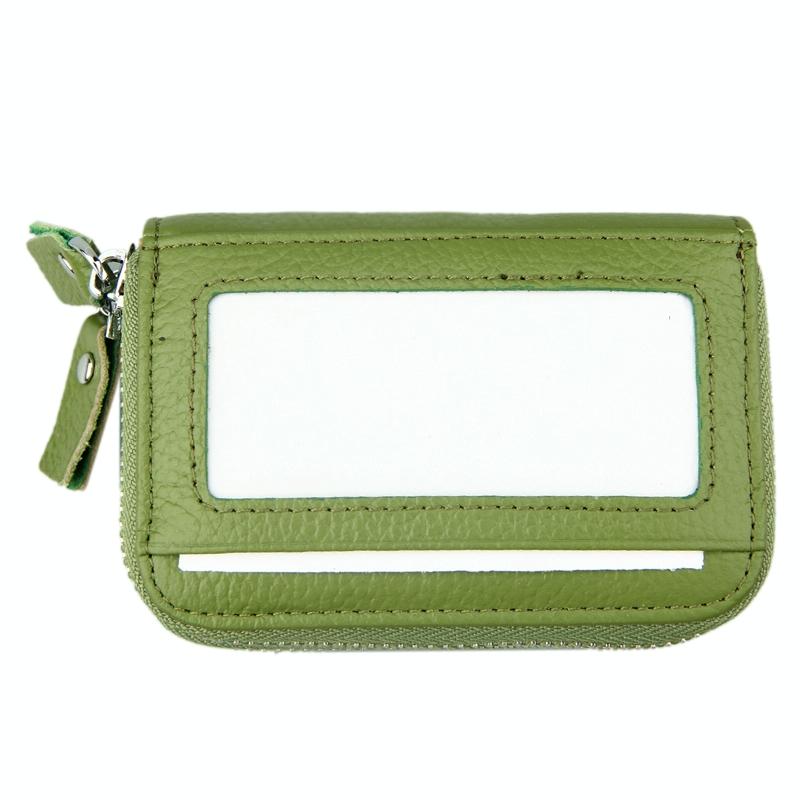 11-slot Rfid Blocking Leather Card Holder Wallet with Coin Pocket - Yellow