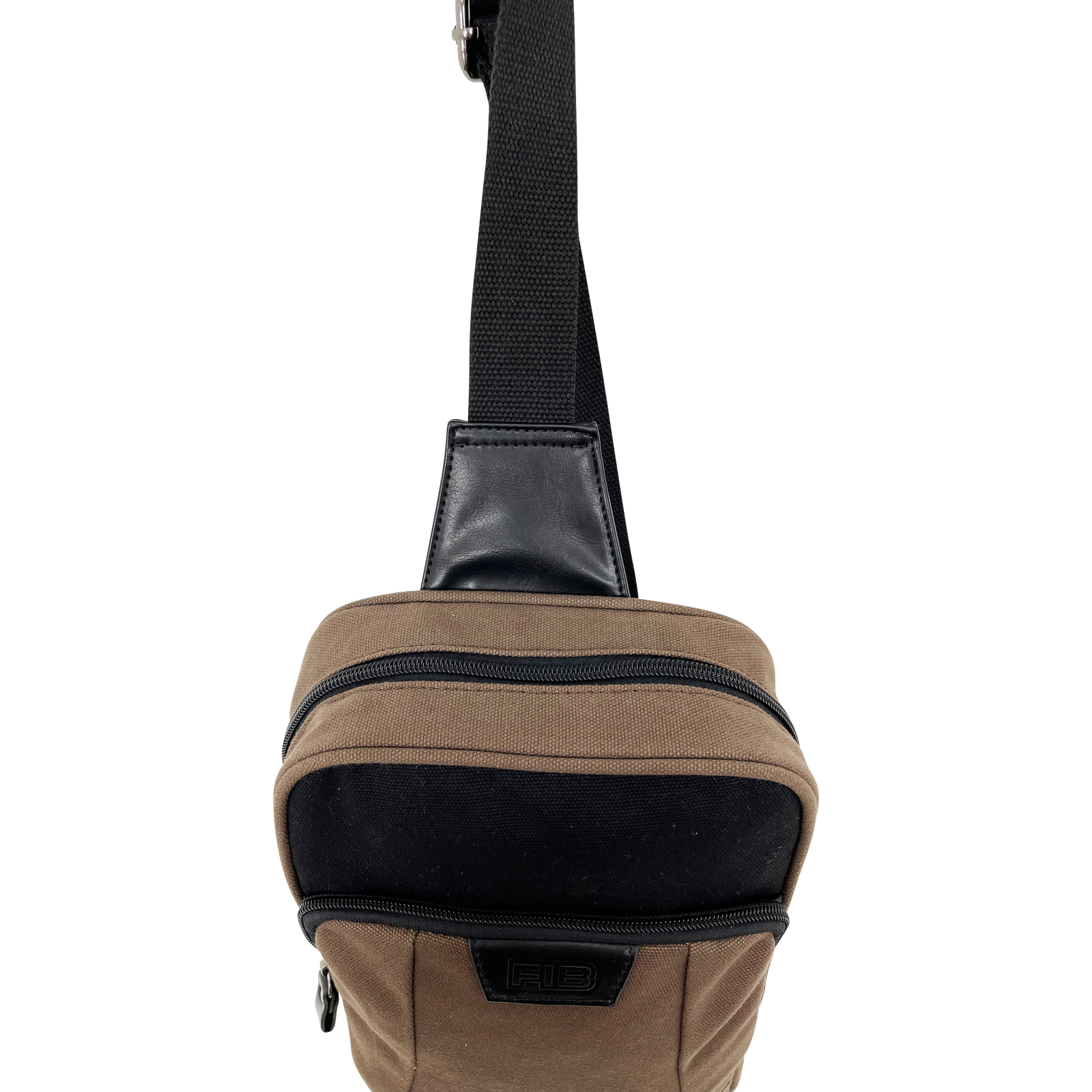 FIB Byron Sling Backpack Bag Travel w/ Single Adjustable Strap - Brown