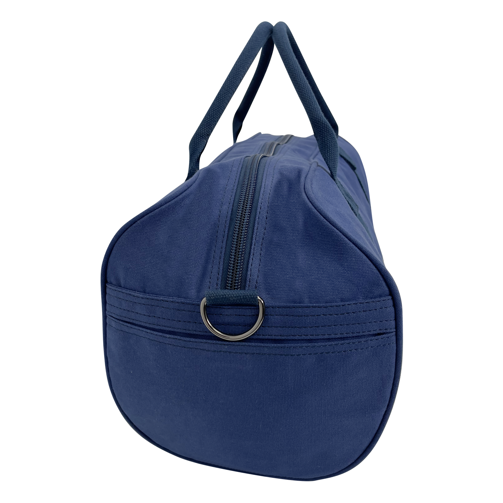 FIB Barrell Duffle Bag Travel Cotton Canvas Sports Luggage - Blue