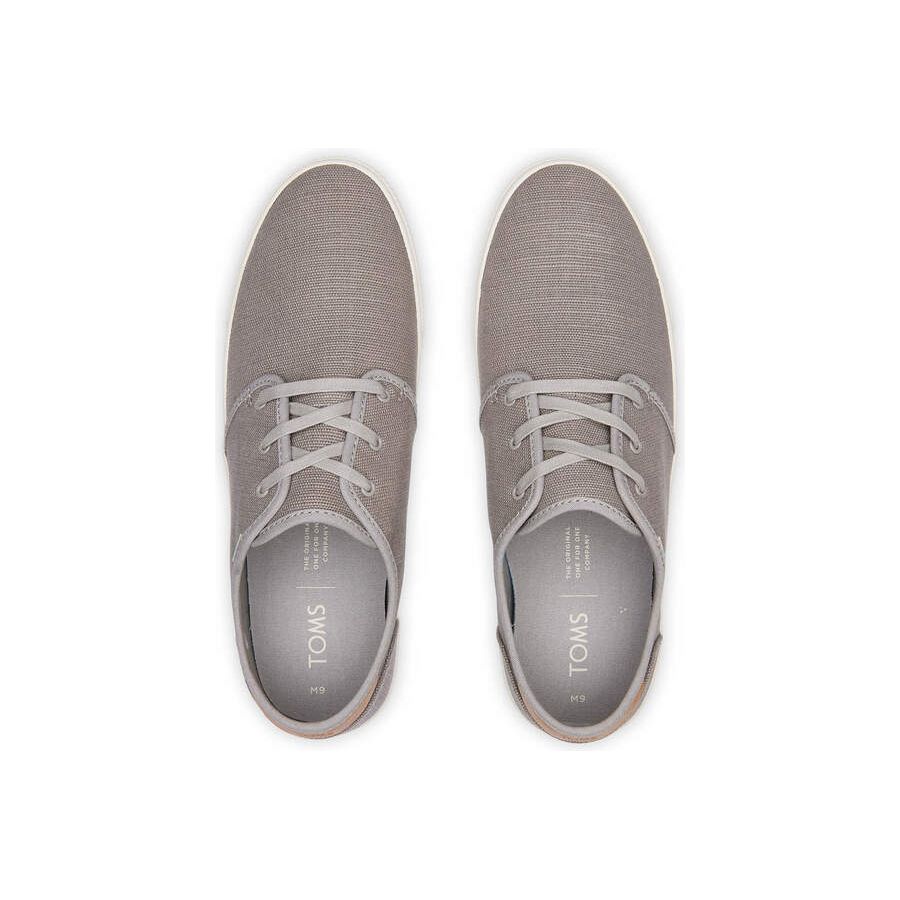 TOMS Mens Canvas Casual Sneakers Low Summer Shoes - Grey - US 9