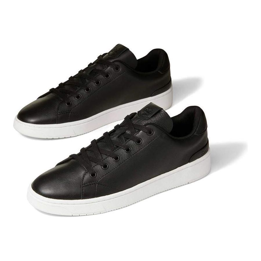 TOMS Classic Mens TRVL LITE Leather Sneakers Shoes Runners Skate - Black - US 8