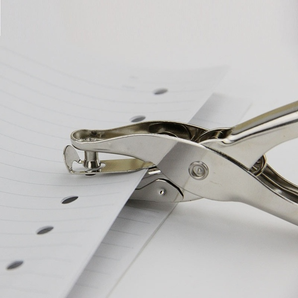 Single Paper Hole Punch Handheld Plier in Stainless Steel Puncher 6mm