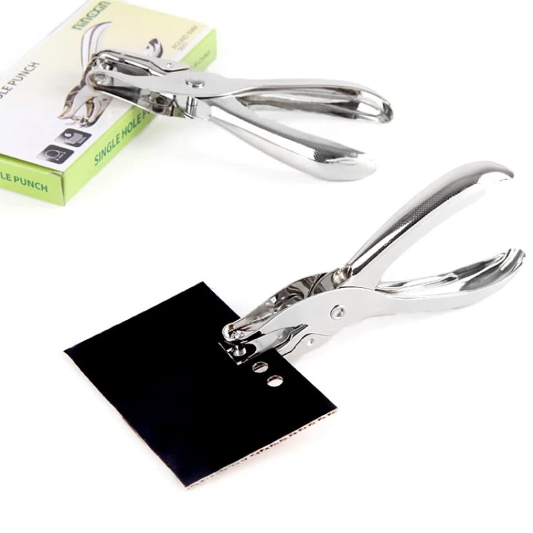 Single Paper Hole Punch Handheld Plier in Stainless Steel Puncher 6mm
