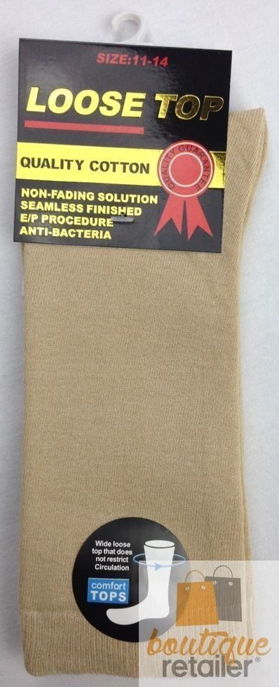 10x Pairs COTTON Rich LOOSE TOP SOCKS Medical Circulation Diabetic Comfort BULK - -